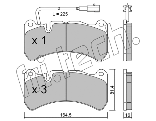 Brake Pad Set, disc brake (1201.0)