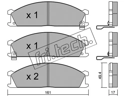 Brake Pad Set, disc brake (109.1)