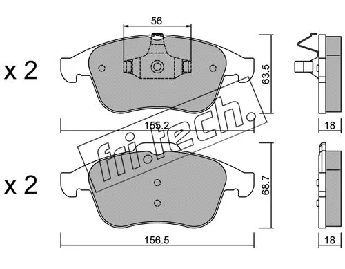 Brake Pad Set, disc brake (819.1)