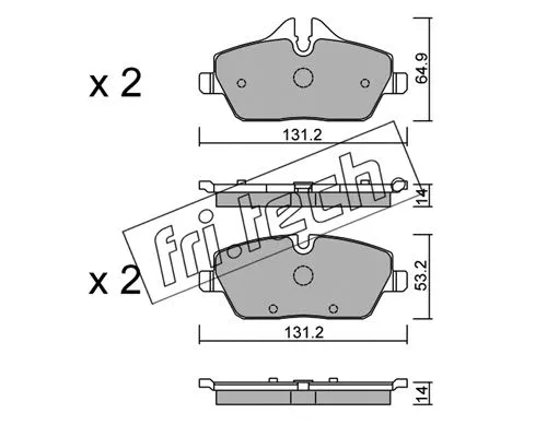 Brake Pad Set, disc brake (680.2)