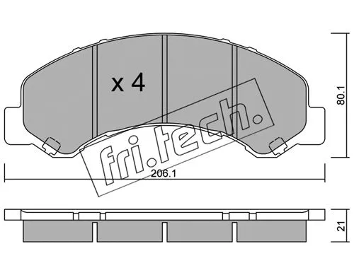 Brake Pad Set, disc brake (637.0)