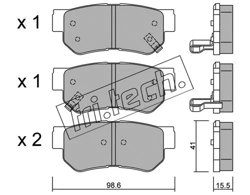 Brake Pad Set, disc brake (374.0)
