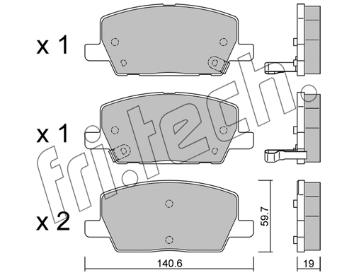 Brake Pad Set, disc brake (1212.0)