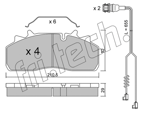 Brake Pad Set, disc brake (947.1W)