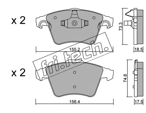Brake Pad Set, disc brake (568.4)