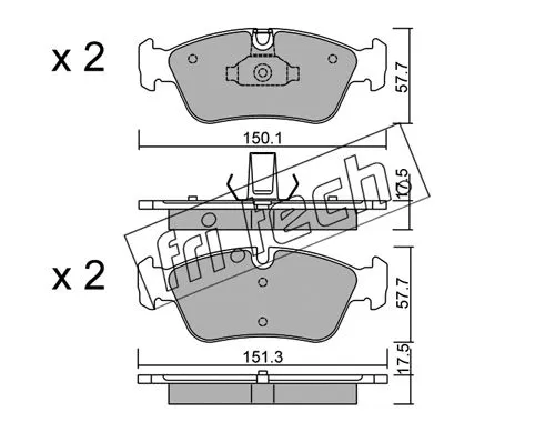 Brake Pad Set, disc brake (269.0)
