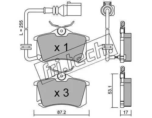 Brake Pad Set, disc brake (102.4)