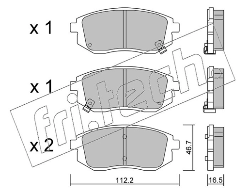 Brake Pad Set, disc brake (1353.0)