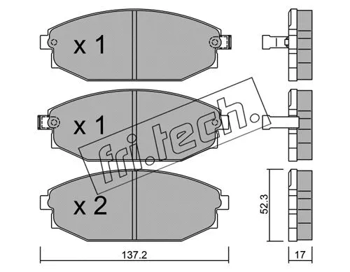 Brake Pad Set, disc brake (372.0)