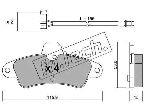 Brake Pad Set, disc brake (145.0W)