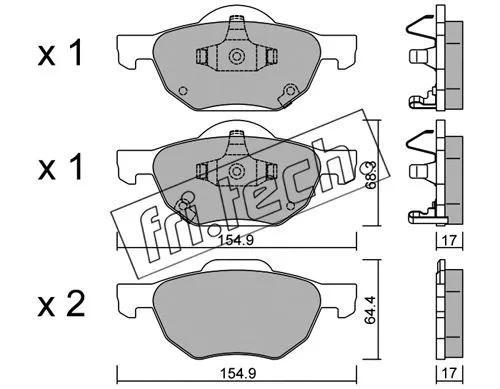 Brake Pad Set, disc brake (746.0)