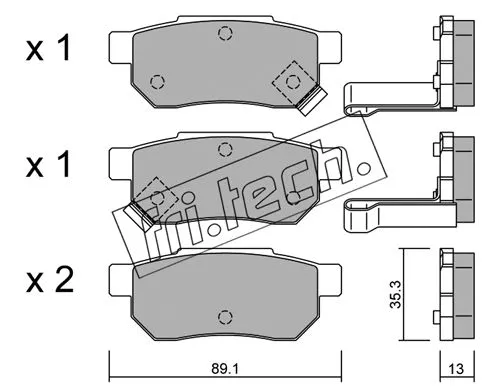 Brake Pad Set, disc brake (173.1)