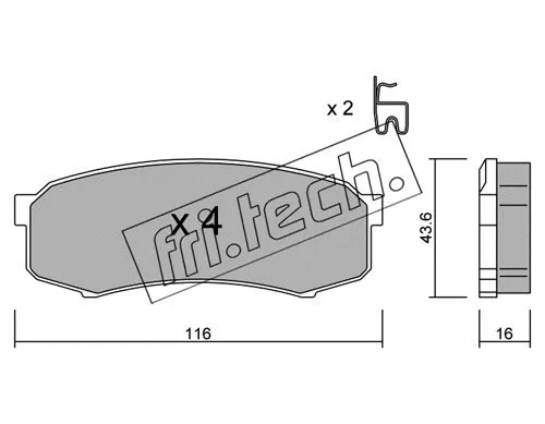 Brake Pad Set, disc brake (447.0)