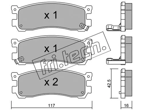 Brake Pad Set, disc brake (494.0)
