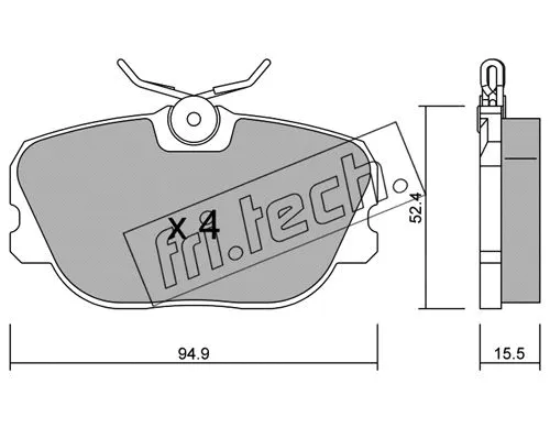 Brake Pad Set, disc brake (244.0)