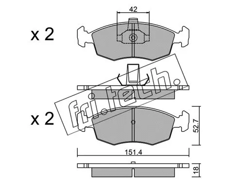 Brake Pad Set, disc brake (283.3)