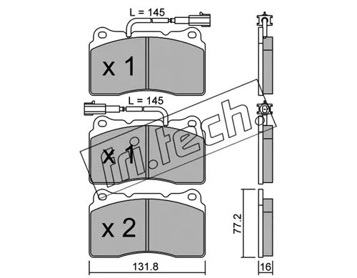 Brake Pad Set, disc brake (297.0)