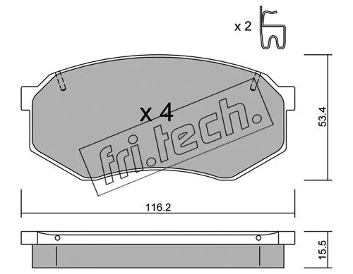 Brake Pad Set, disc brake (487.0)