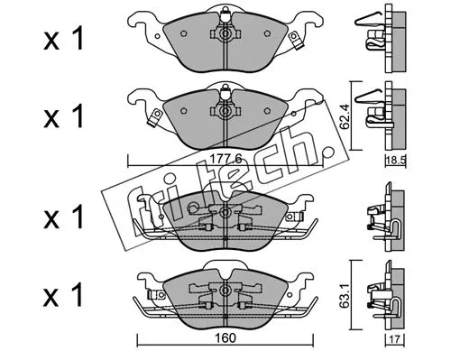 Brake Pad Set, disc brake (266.0)