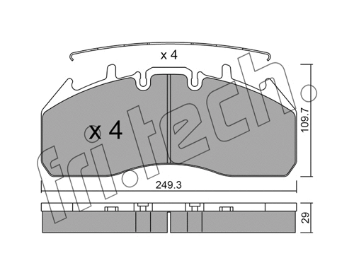 Brake Pad Set, disc brake (825.0)