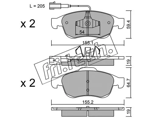 Brake Pad Set, disc brake (833.1)