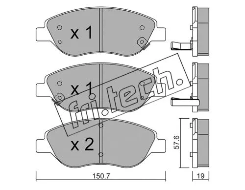 Brake Pad Set, disc brake (593.2)