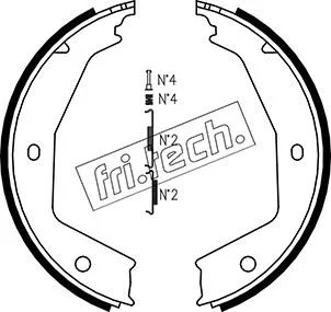 Brake Shoe Set, parking brake (1079.194K)