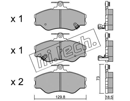 Brake Pad Set, disc brake (375.0)