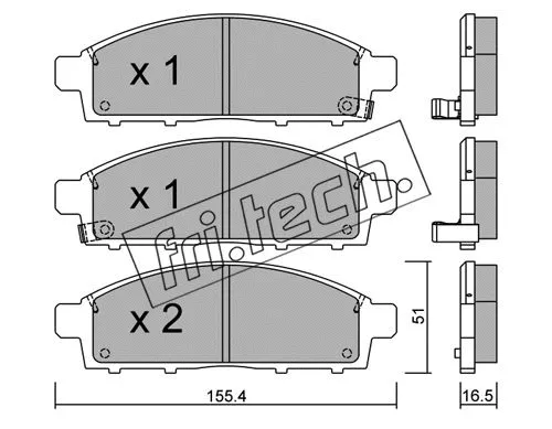 Brake Pad Set, disc brake (807.0)