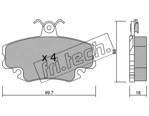 Brake Pad Set, disc brake (122.0)