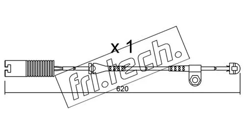 Warning Contact, brake pad wear (SU.154)