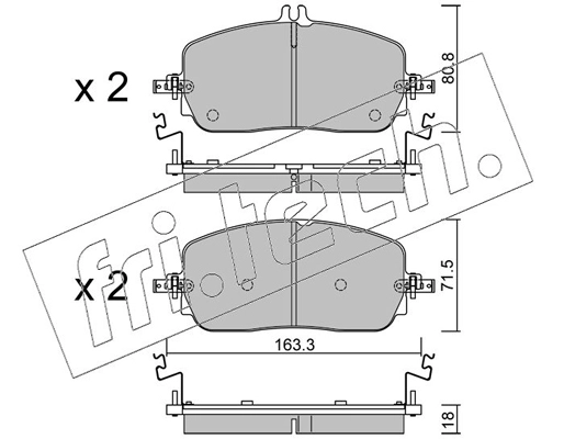 Brake Pad Set, disc brake (1357.0)