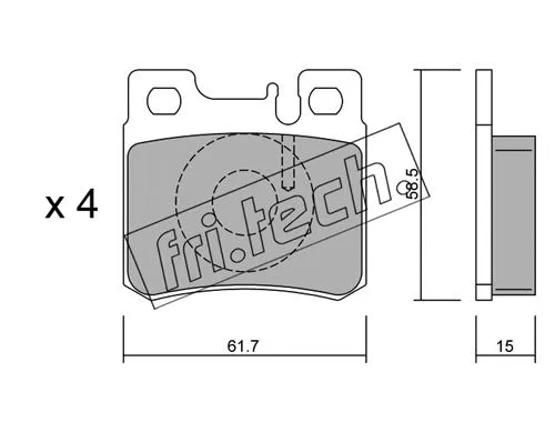 Brake Pad Set, disc brake (212.0)