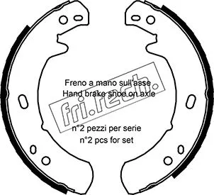 Brake Shoe Set, parking brake (1092.311)