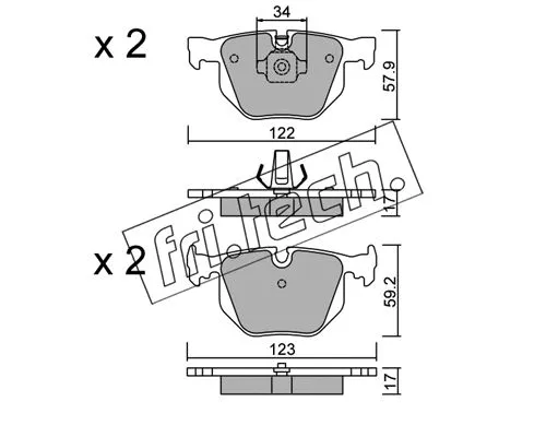 Brake Pad Set, disc brake (577.0)