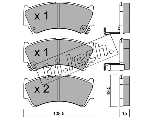 Brake Pad Set, disc brake (452.0)