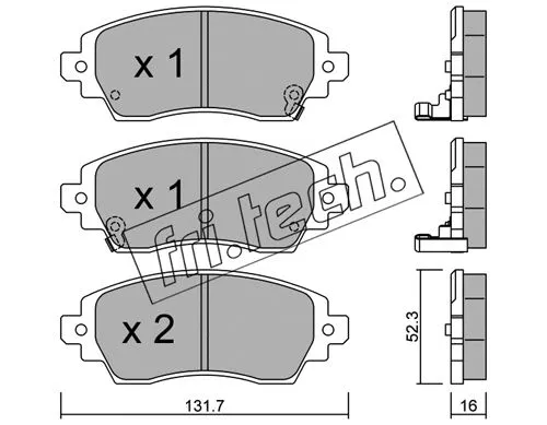 Brake Pad Set, disc brake (766.0)