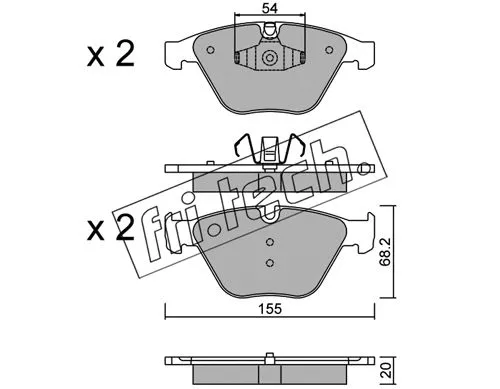 Brake Pad Set, disc brake (574.6)