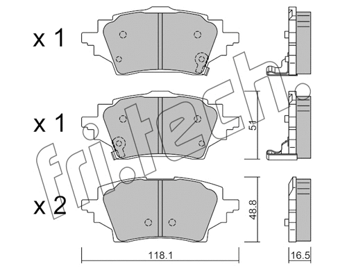Brake Pad Set, disc brake (1228.0)