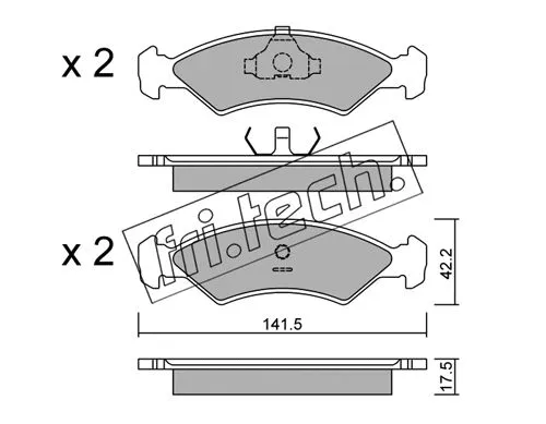 Brake Pad Set, disc brake (045.0)