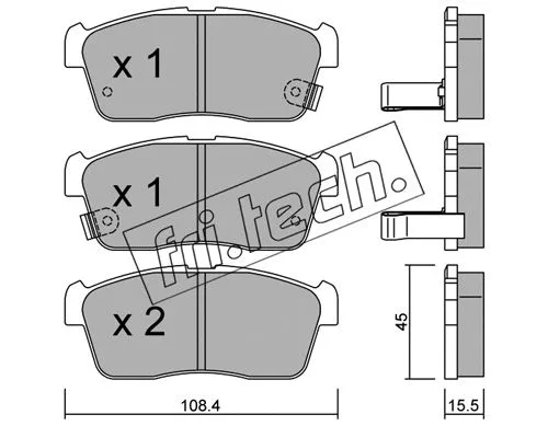 Brake Pad Set, disc brake (430.0)