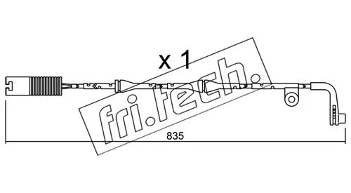Warning Contact, brake pad wear (SU.158)