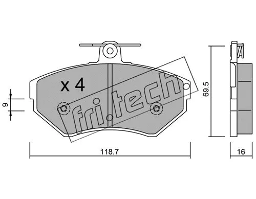 Brake Pad Set, disc brake (224.1)
