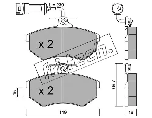 Brake Pad Set, disc brake (151.1)