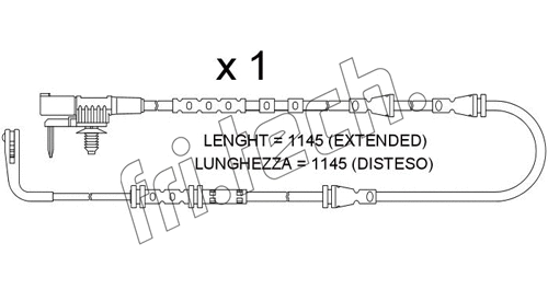 Warning Contact, brake pad wear (SU.384)