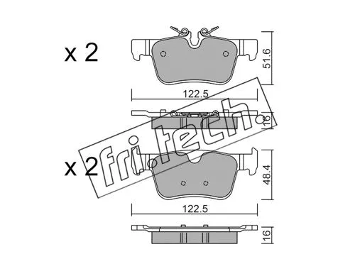 Brake Pad Set, disc brake (1121.0)