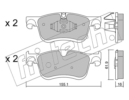 Brake Pad Set, disc brake (1349.0)