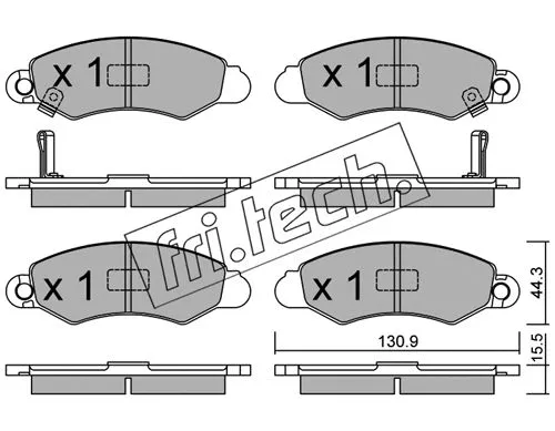 Brake Pad Set, disc brake (433.0)