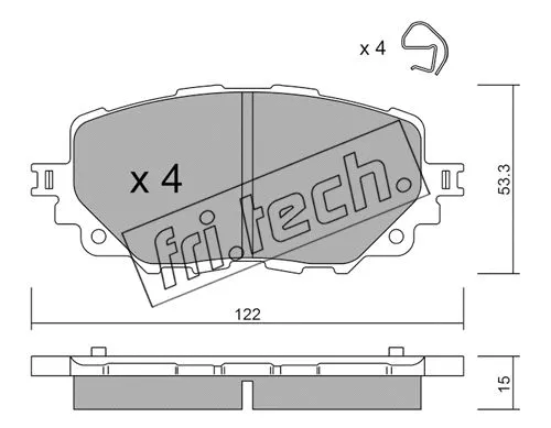 Brake Pad Set, disc brake (1086.0)