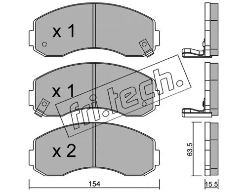 Brake Pad Set, disc brake (386.0)